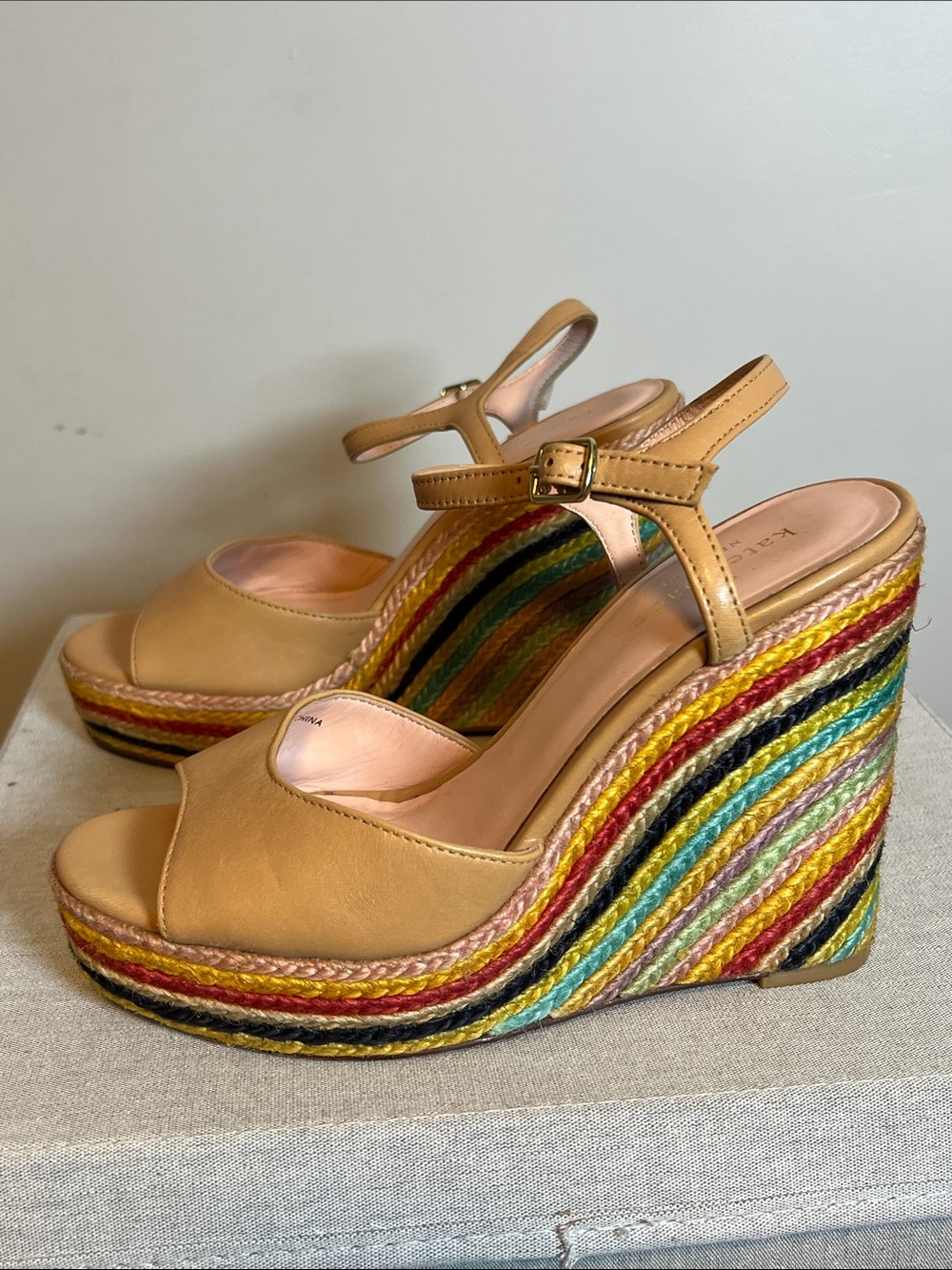 Kate Spade Nude Rainbow Espadrille Wedge - Picture 3 of 6